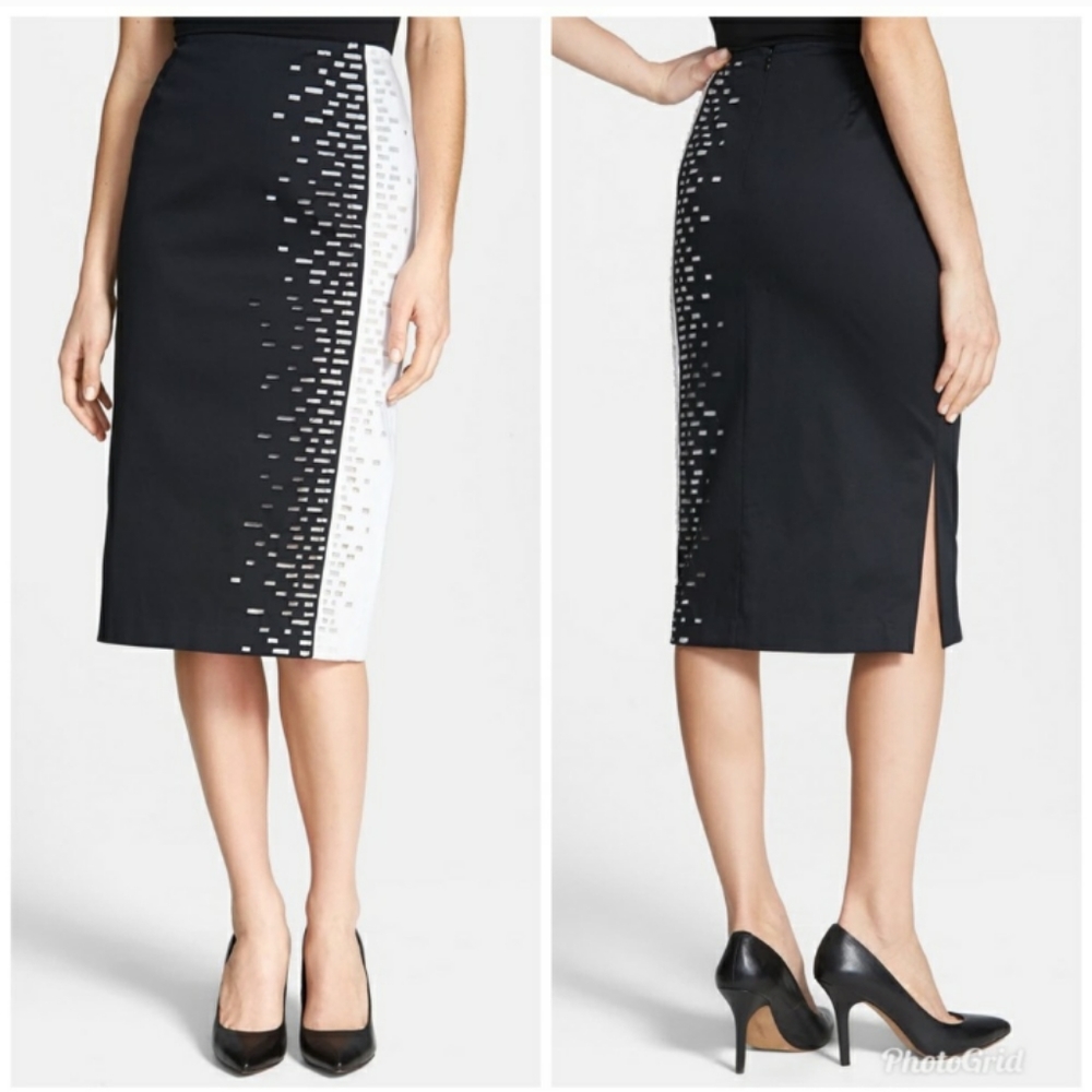 Lafayette 148 New York | Black & White Skirt